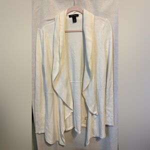 White House Black Market White Cream Cardigan Sweater